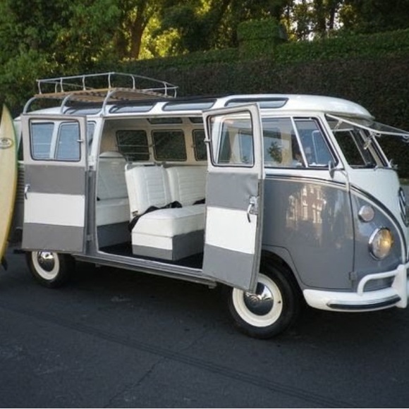 Vintage Blue Woody Wagon with Surfboard - Picture 3 of 4
